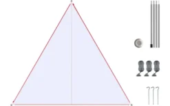 Bent Canvas Plain Set Tarp Lime Punch / Zipper Orange -Outwell Verkaufsgeschäft 251467 1777552 1