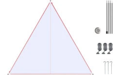 Bent Canvas Plain Set Tarp Autumn Glory / Zipper Red -Outwell Verkaufsgeschäft 251467 1777552 2