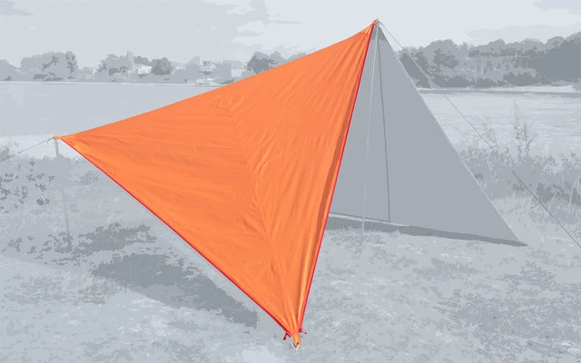 Bent Canvas Plain Single Tarp Lime Punch / Zipper Orange 3 Bent Canvas Plain Single Tarp Lime Punch / Zipper Orange – Bild 3