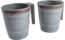 Bo-Camp Melamin Henkelbecher 400 Ml Set 4 Stück Blau / Braun -Outwell Verkaufsgeschäft 385531 2833807 1