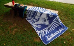 VW Collection T1 Bulli Strandtuch 160 X 90 Cm Blau / Weiß -Outwell Verkaufsgeschäft 393067 2858477 1