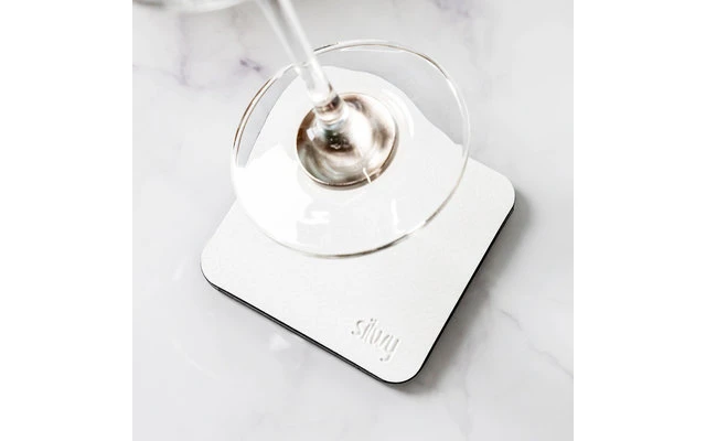 Silwy® Metall Nano Gel Untersetzer Eckig 8,3 X 8,3 Cm Weiß 3 Silwy® Metall Nano Gel Untersetzer Eckig 8,3 X 8,3 Cm Weiß – Bild 3