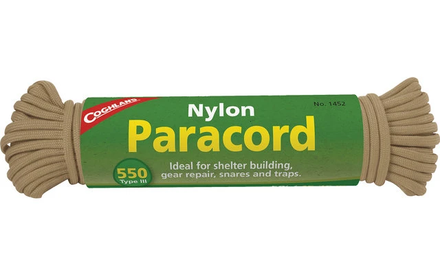 Coghlans Paracord Fallschirmseil 15,25 M Tan 3 Coghlans Paracord Fallschirmseil 15,25 M Tan – Bild 3
