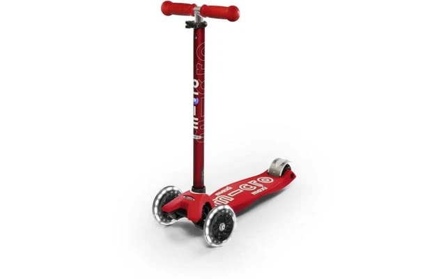 Micro Maxi Deluxe LED Kinder Kickboard Rot 7 Micro Maxi Deluxe LED Kinder Kickboard Rot – Bild 7