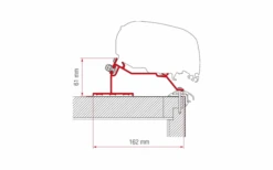 Fiamma Adapter Caravan Roof 400 CM Passend Für F80 F65