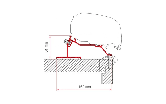 Fiamma Adapter Caravan Roof 400 CM Passend Für F80 F65 1 Fiamma Adapter Caravan Roof 400 CM Passend Für F80 F65