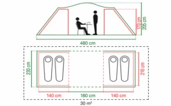 Coleman Spruce Falls 4 Tunnelzelt -Outwell Verkaufsgeschäft 629239 4441127
