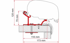 Fiamma Adapter Carthago Malibu 340 Markisenadapter Für Fiamma F80 / F65 340 -Outwell Verkaufsgeschäft 651504 4503075