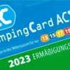 ACSI CampingCard 2023 Campingführer Mit Ermäßigungskarte Deutsche Ausgabe