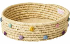 Rice Bast Korb Mit Punkten Klein