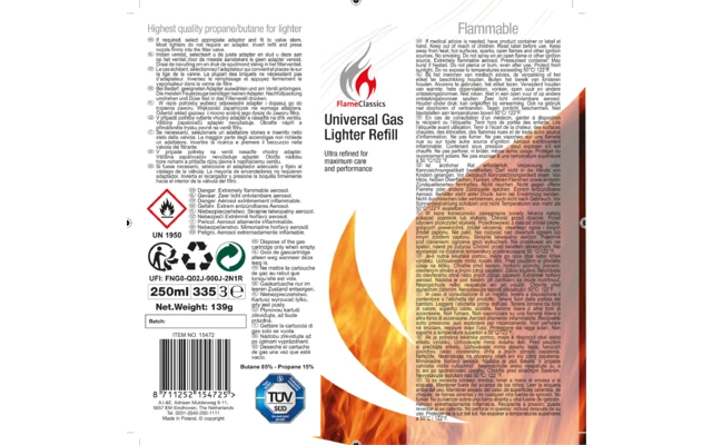 Feuerzeuggas Nachfüllung 250ml 2 Feuerzeuggas Nachfüllung 250ml – Bild 2