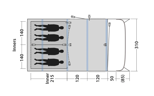 Outwell Avondale 4PA Tunnelzelt 6 Outwell Avondale 4PA Tunnelzelt – Bild 6