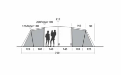 Easy Camp Huntsville Twin 800 Tunnelzelt Für 8 Personen -Outwell Verkaufsgeschäft 782501 5172614