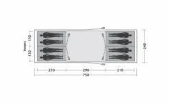 Easy Camp Huntsville Twin 800 Tunnelzelt Für 8 Personen -Outwell Verkaufsgeschäft 782504 5172620